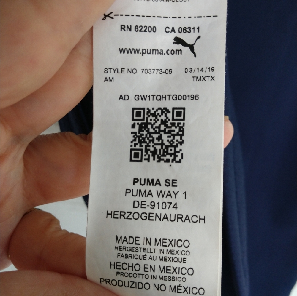 Puma dryCell Peacoat Blue Jersey Top Size Small Unisex Sporty Athletic - Picture 9 of 12